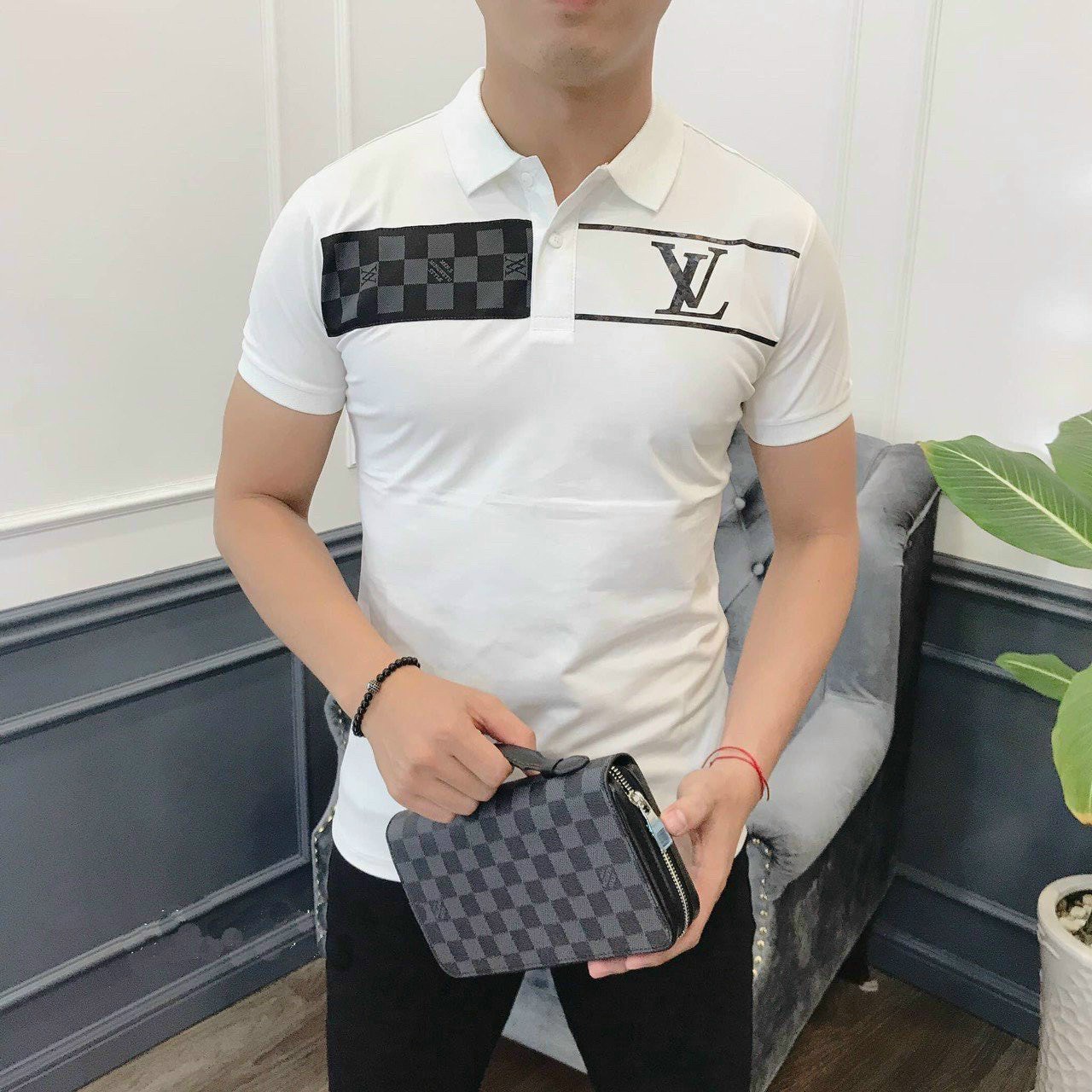 Áo thun nam cao cấp áo thun 5 màu polo cổ phối chữ kĩ chuẩn đẹp hàng tốt vải chất lượng mềm mịn như hình