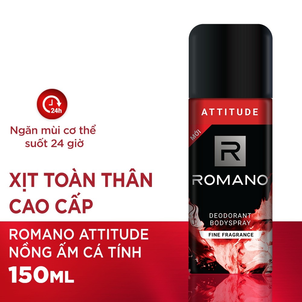 Xịt khử mùi toàn thân Romano 150ml (Đủ mùi)