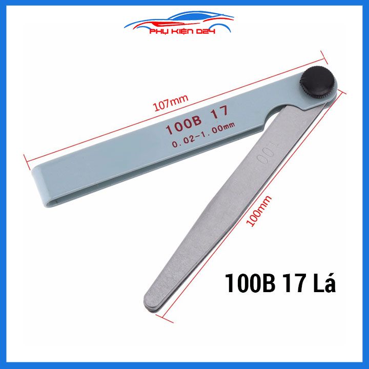 Thước căn lá, thước nhét 17 lá 0.02-1mm dùng để căn đo khe hở