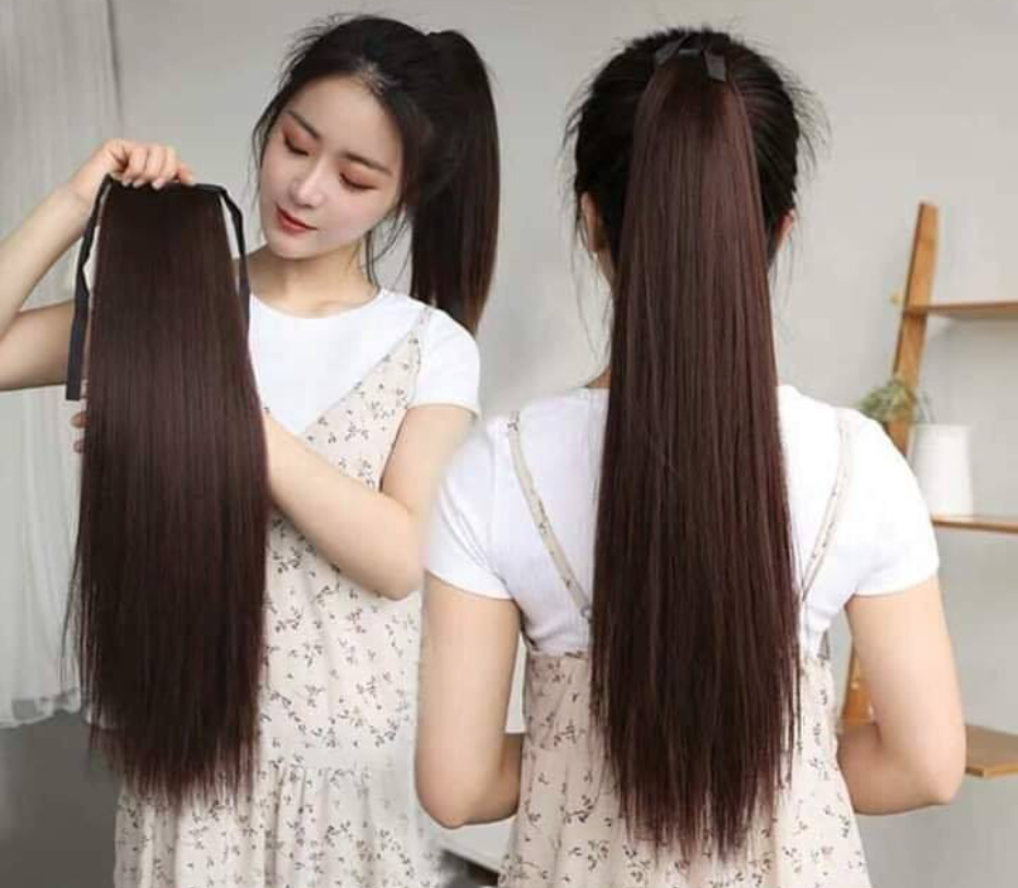 Kẹp ngoặm đuôi tóc giả Hàn Quốc cao cấp ( dài 40cm )