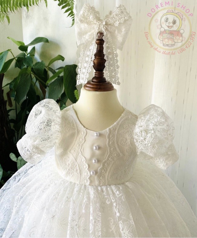 Đầm công chúa ren lưới cho bé size (9-30Kg)