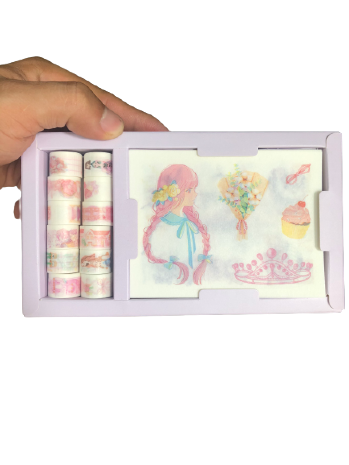 Hộp sticker và washi dễ thương