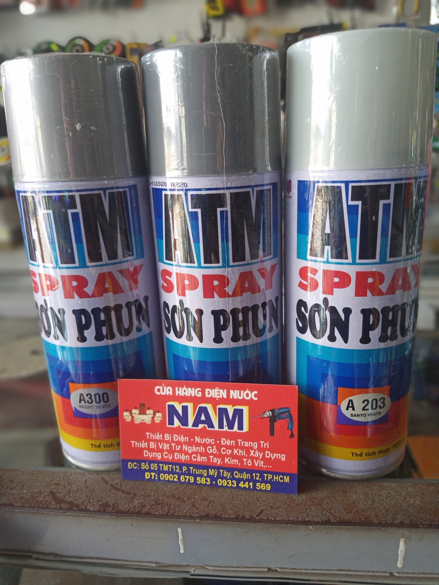 HCMSơn Xịt ATM Spray 400ml Chính hãng nhiều màu nhiều chất liệu phủ lên