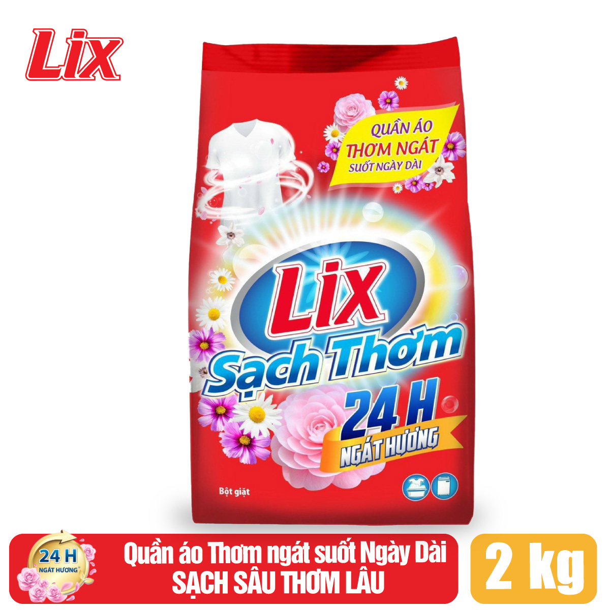 Bột giặt LIX Sạch Thơm 2kg ES201