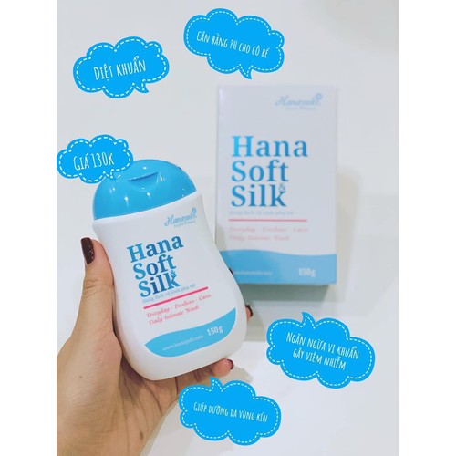 DUNG DỊCH VỆ SINH PHỤ NỮ HANAYUKI [Chính hãng-Date 2022] HANA SOFT&SILK
