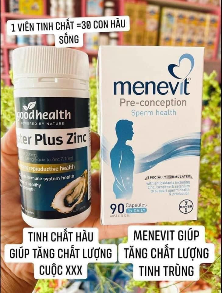 combo Menevit 90 viên và Hàu Úc 60 viên