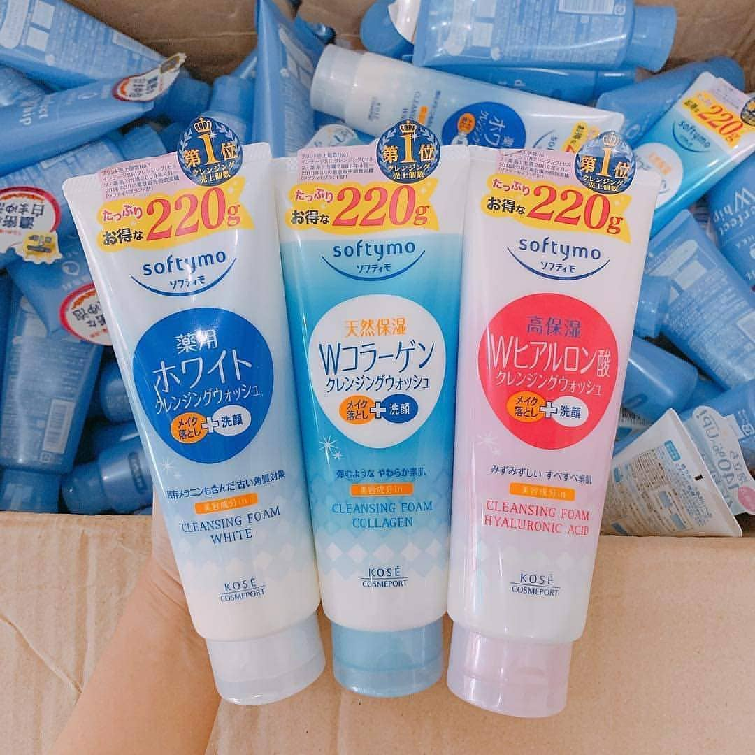 Sữa rửa mặt Kose Softymo Collagen Nhật Bản 220g