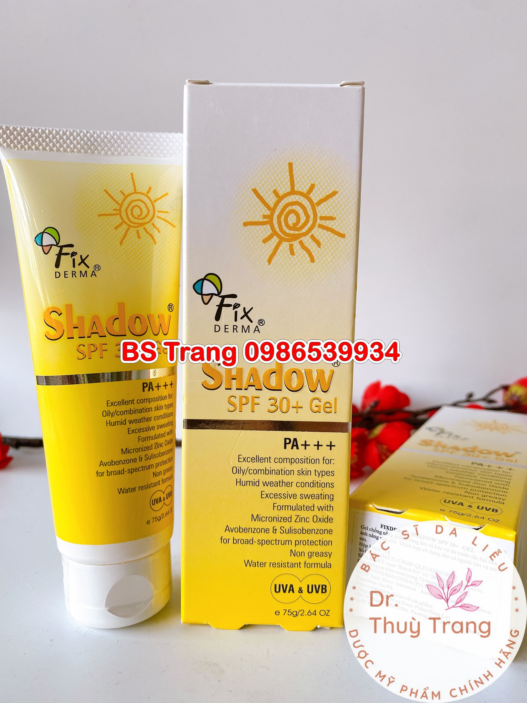 Kem chống nắng FixDerma Shadow Cream - 75gam