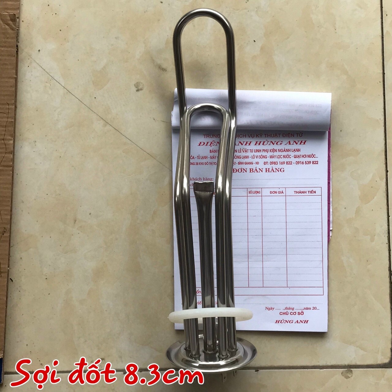 Sợi đốt bình nóng lạnh feroly chính hãng (mặt bích 8.3 cm )