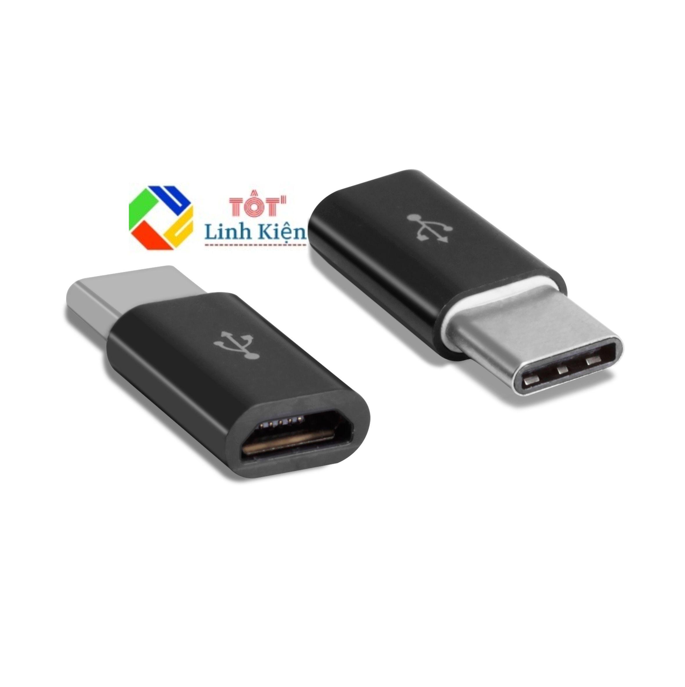 Đầu chuyển từ micro usb qua usb type c dành cho raspberry pi 4