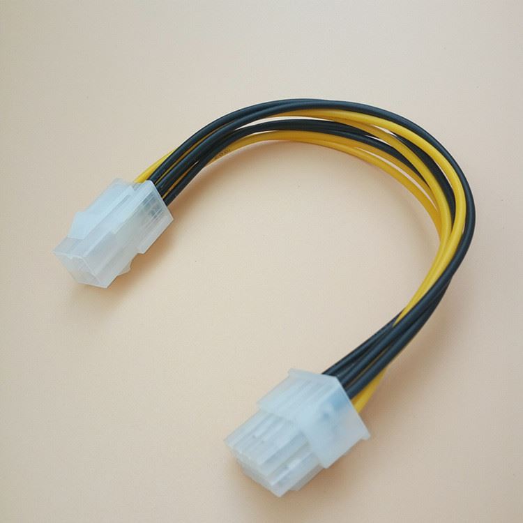 cable switch power ATX 4 pin to Jack 8 pin power supply CPU mainboard