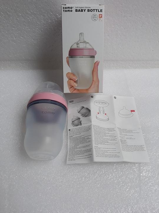 Combo 02 Bình sữa comotomo siêu mềm 250ml màu Hồng