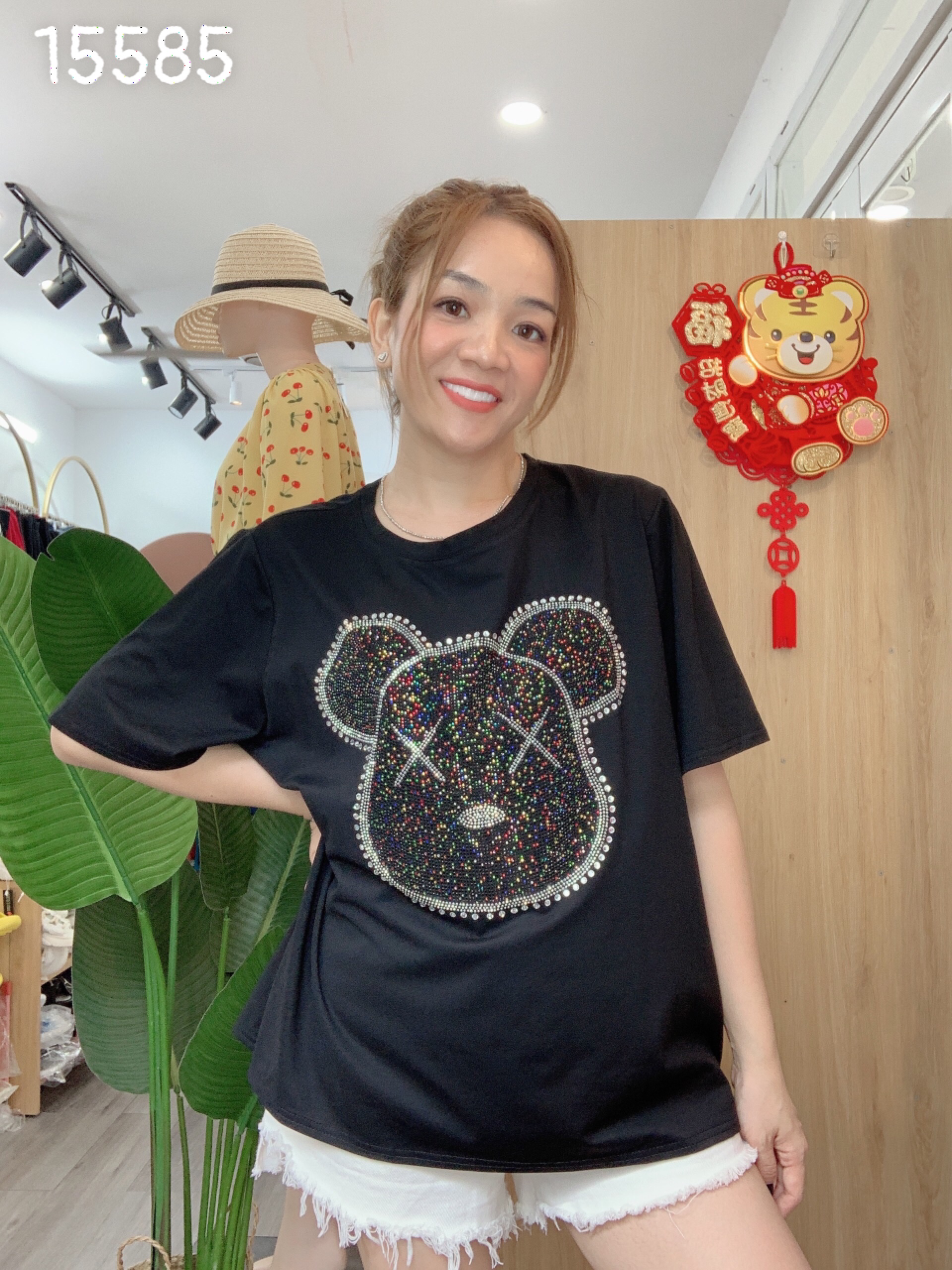 Áo BIG SIZE Mặt GẤU "Bling Bling" Linhstyle - 15585