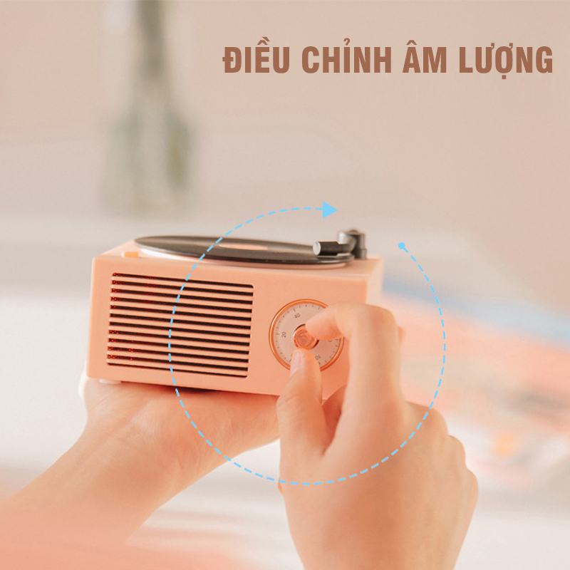 Loa bluetooth mini mô phỏng đĩa than Bltech phong cách vintage độc đáo dễ thương