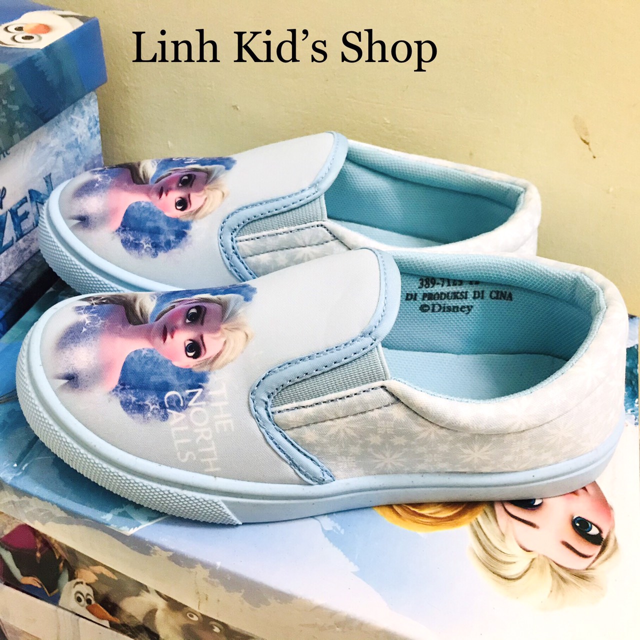 [ảnh thật] Giày lười elsa cho bé gái size 29-34