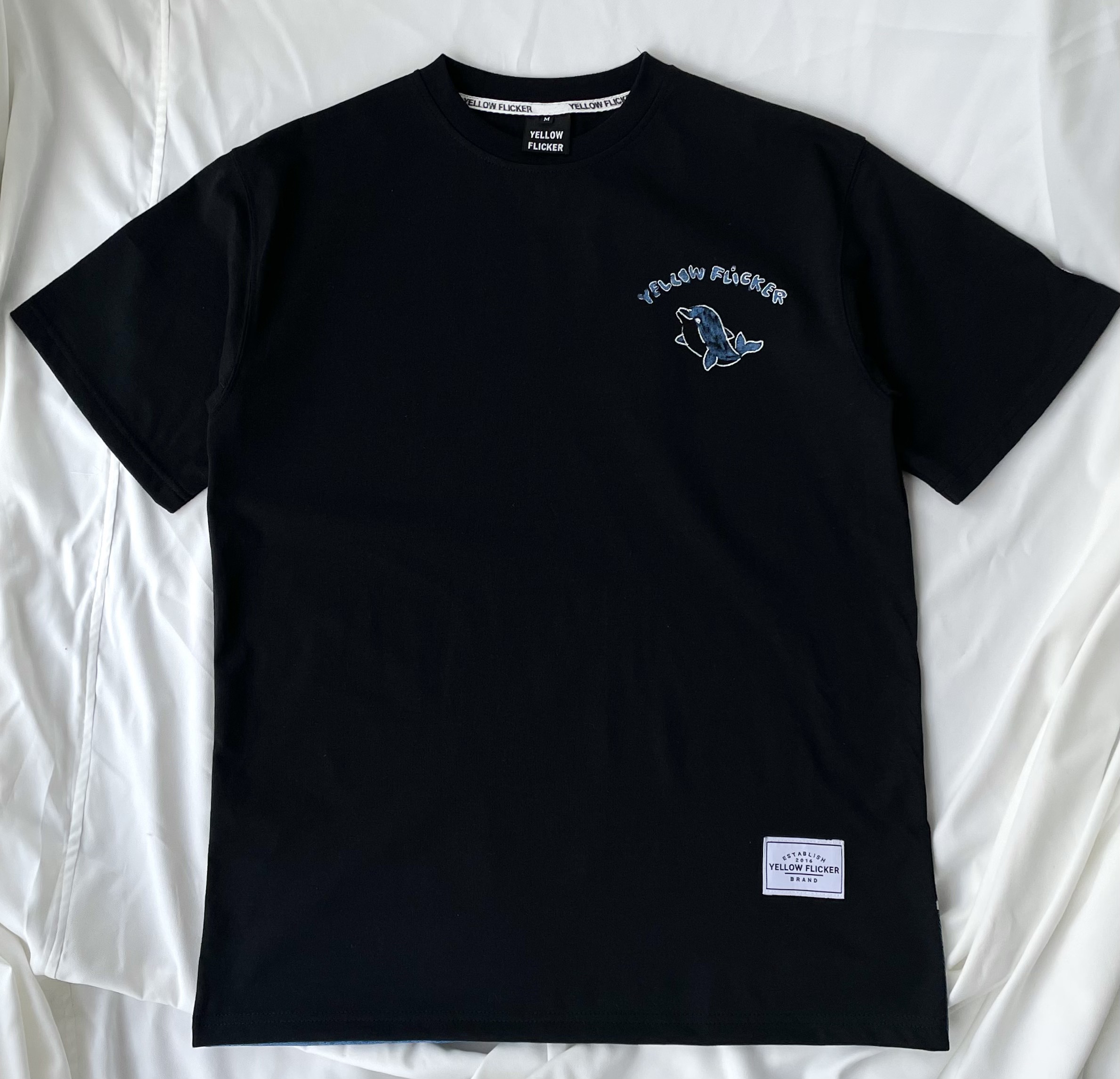 Áo thun tay ngắn YELLOW FLICKER cá heo unisex