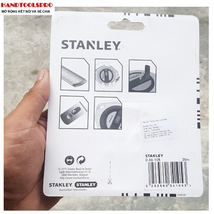 Thước thép dây dài 20m Stanley 34-105