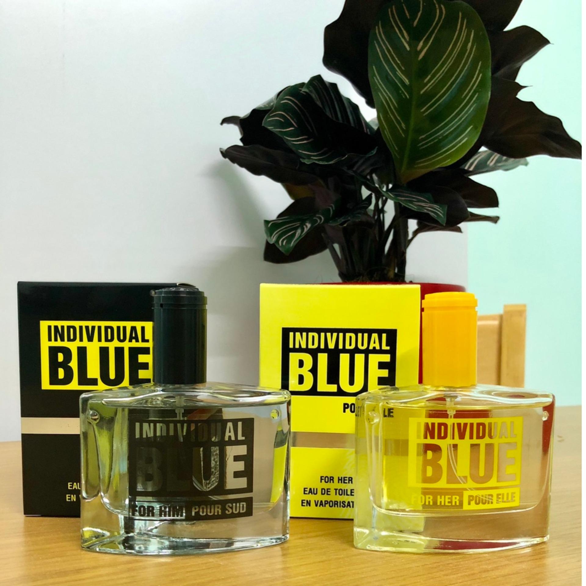 Combo 2 chai nước hoa Nam - Nữ BLUE INDIVIDUAL (Đen - vàng)