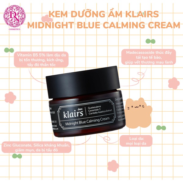 Kem dưỡng da Klairs Midnight Blue Calming Cream 30ml