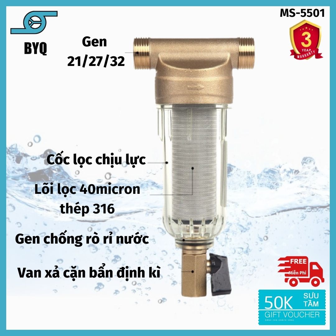 Máy Lọc nước sinh hoạt không dùng điện BYQ-550X