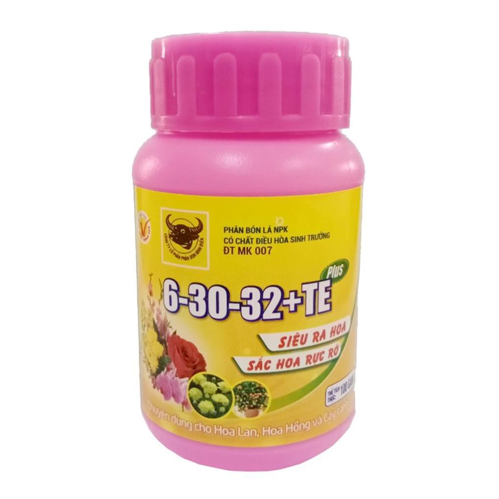 Phân Bón Lá Đầu Trâu NPK 6-30-32 TE ,Siêu Ra Hoa (100Gram)