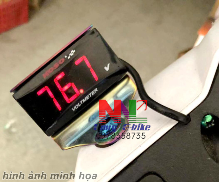 báo volt xe máy xe điện 12-150v