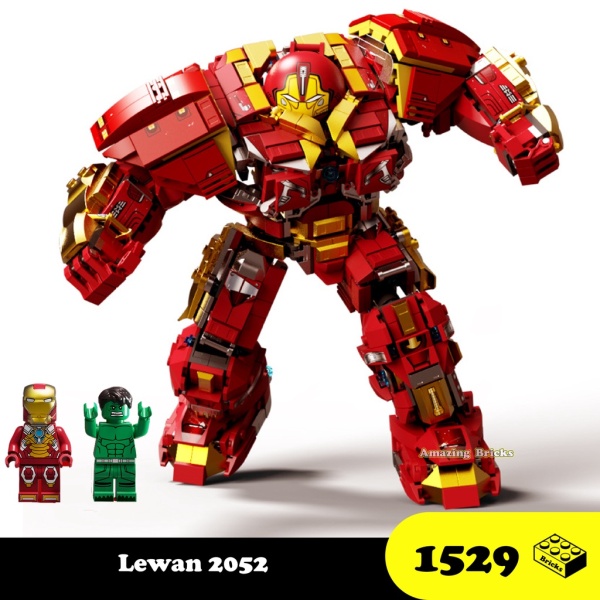 Đồ chơi Lắp Ráp Hulkbuster MK48, Lewan 2052 Robot Marvel Siêu Anh hùng, Xếp hình thông minh [1529 Mảnh ghép]