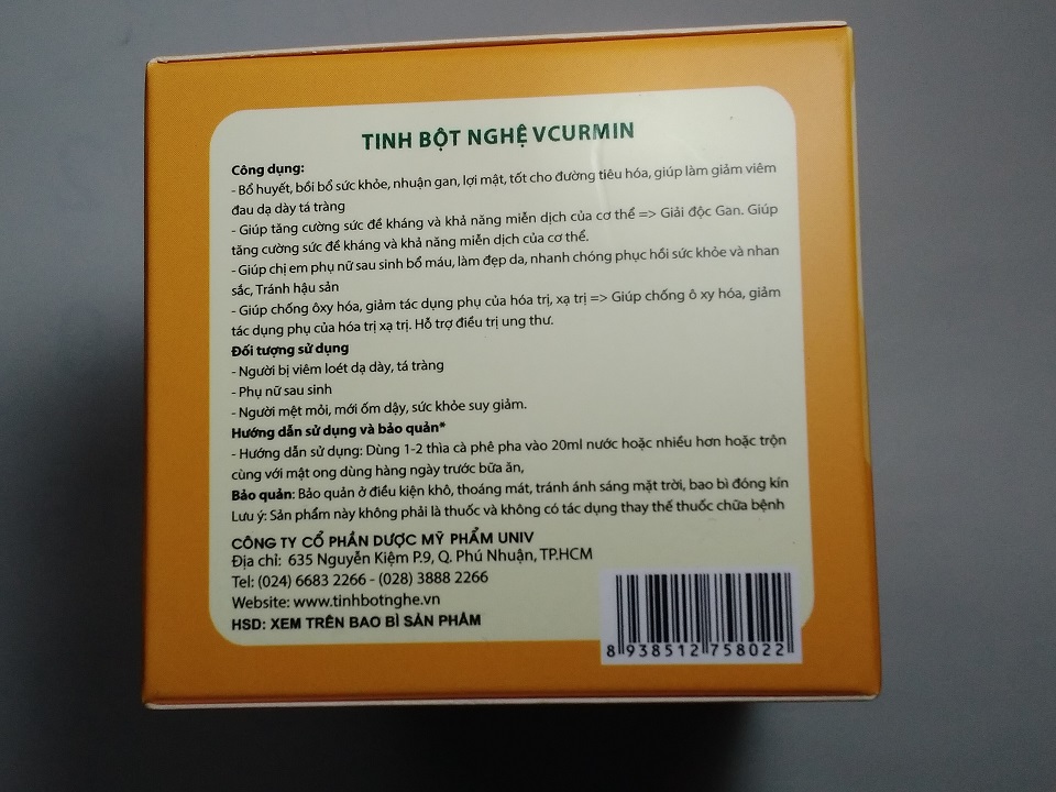 tinh bột nghệ tách tinh dầu