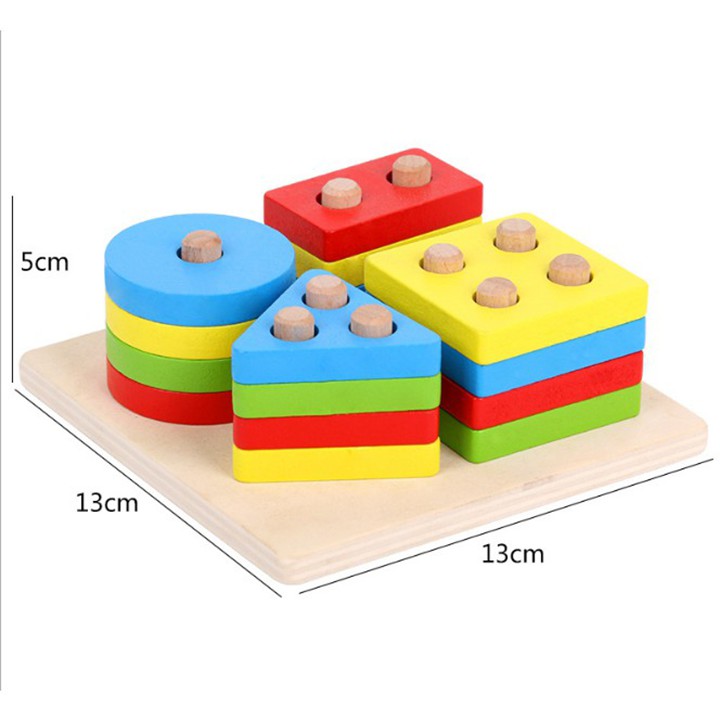 Combo 7 Món Đồ Chơi Gỗ Phát Triển Trí Tuệ Cho Bé