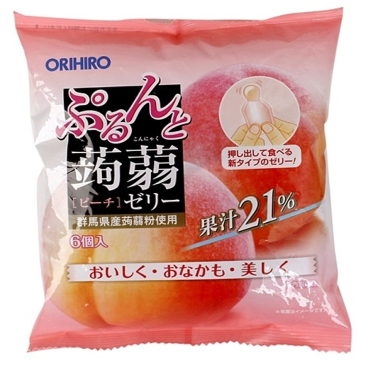 [HCM]Thạch trái cây Orihiro vị đào - gói 120g