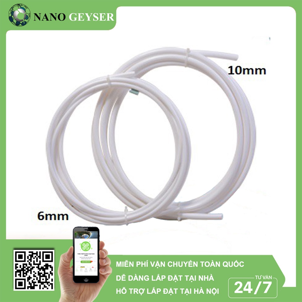 Dây cấp và dây thải máy lọc nước, Dây phi 10 và phi 6, Giá 1 mét