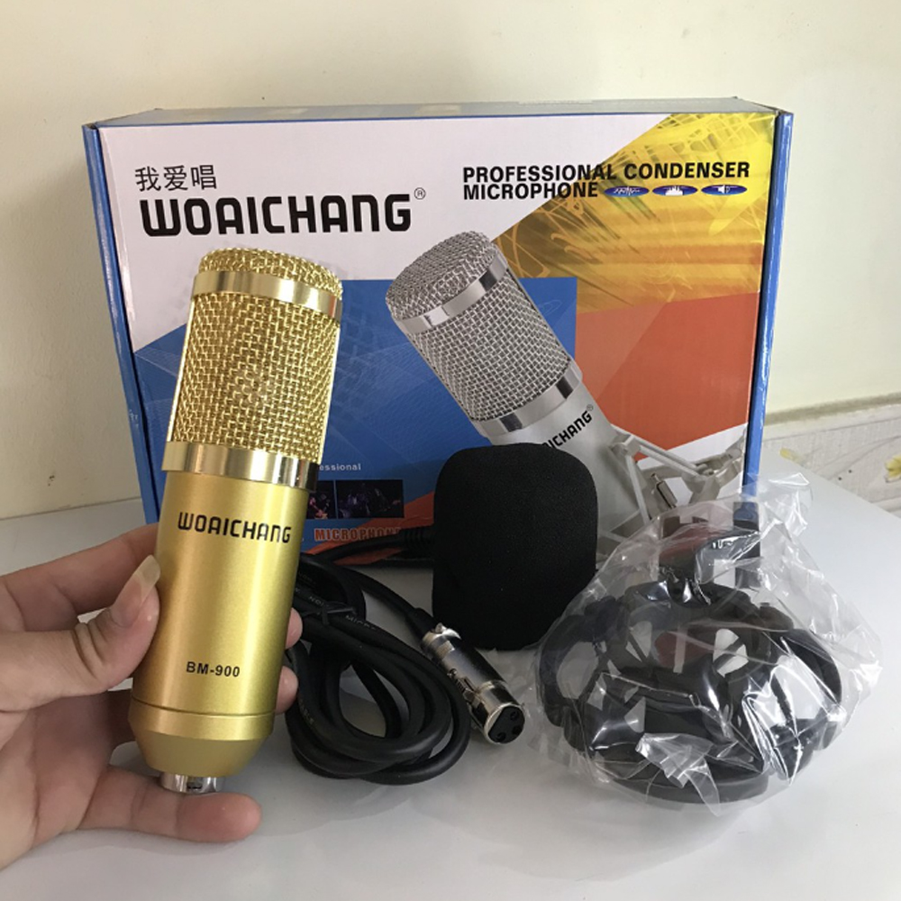 Combo Thu Âm Livestream Sound Card K300 Và Mic Thu Âm BM900, Chuyên Thu Âm, Livestream, Karaoke Online – Livestream Được 3 Điện Thoại, Khử Tiếng Ồn, Tạp Âm, Độ Nhạy Mic Tốt, Kết Nối Bluetooth