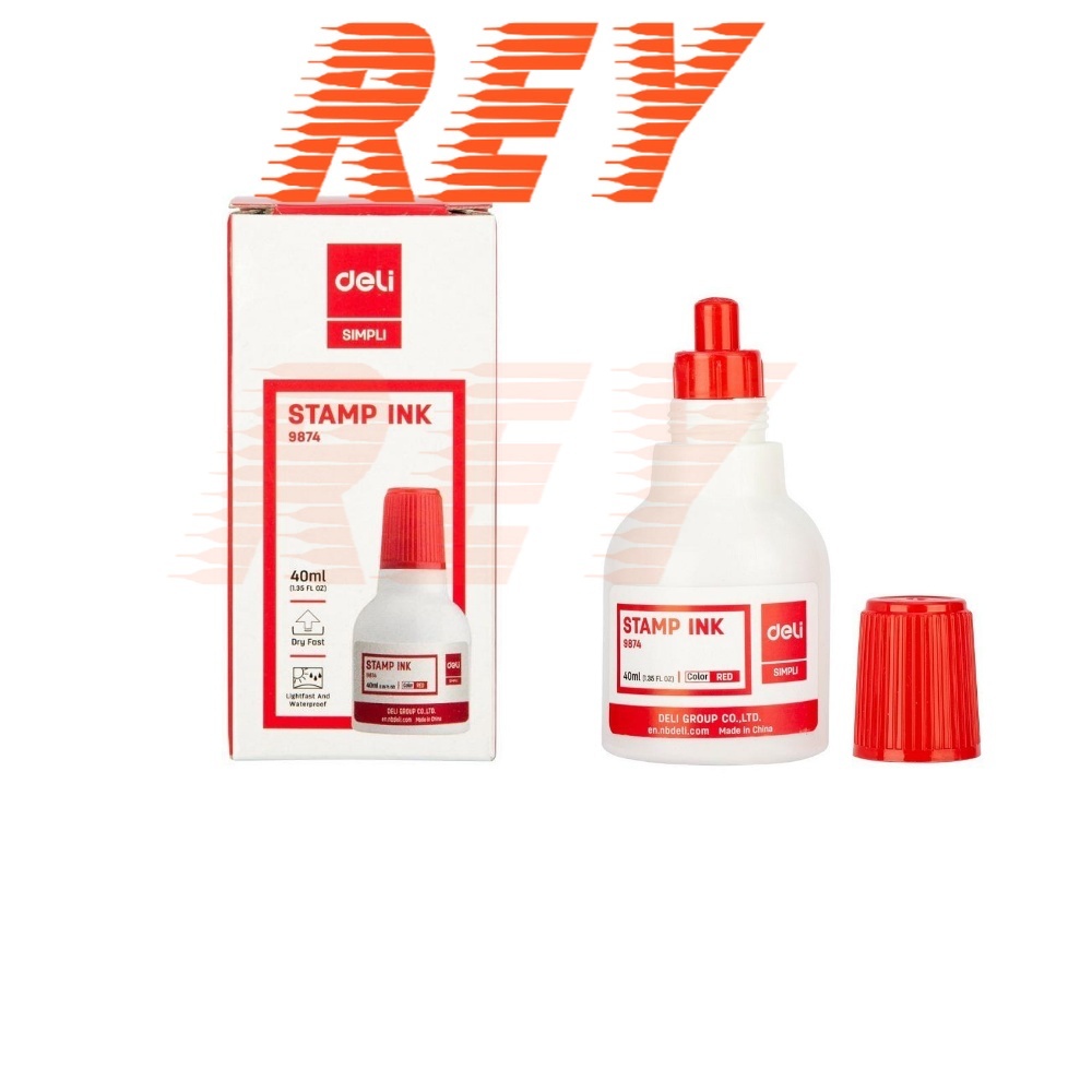Lọ mực con dấu 40ml Deli 9874 giao hoả tốc