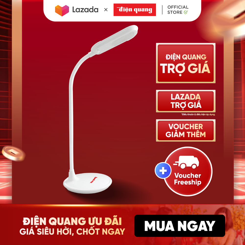 Đèn Bàn Led Điện Quang ĐQ LDL05 3W cắm điện trực tiếp