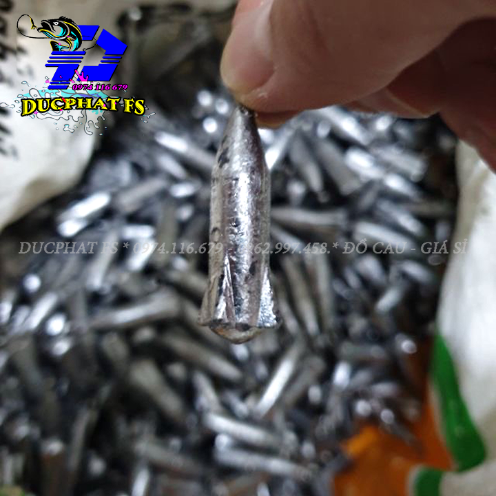 Chì câu cá , Chì leo , Chì hoả tiễn (5 viên / 30g - 100g)