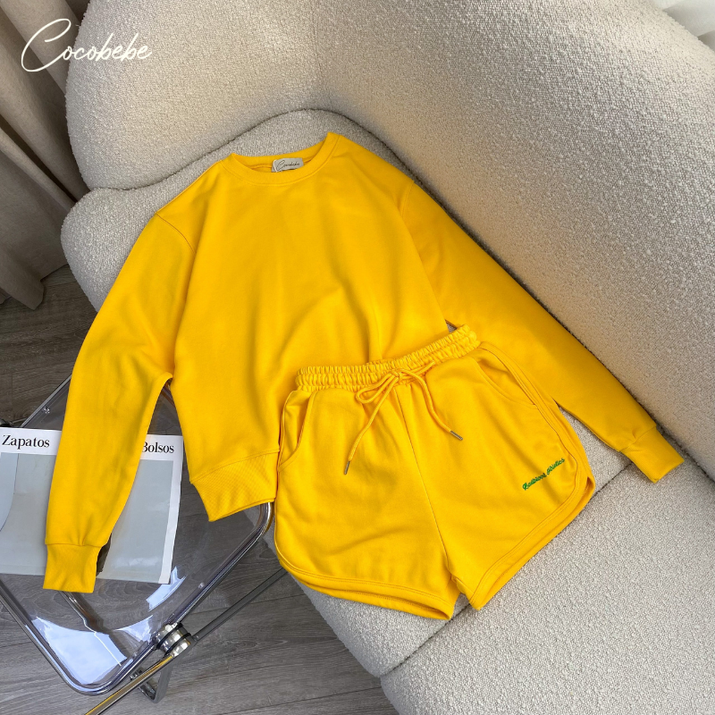 Set Quần Short Thun + Áo Tay Dài Cocobebe C0215