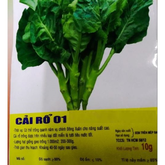 HẠT GIỐNG CẢI RỔ - GÓI 5 GRAM