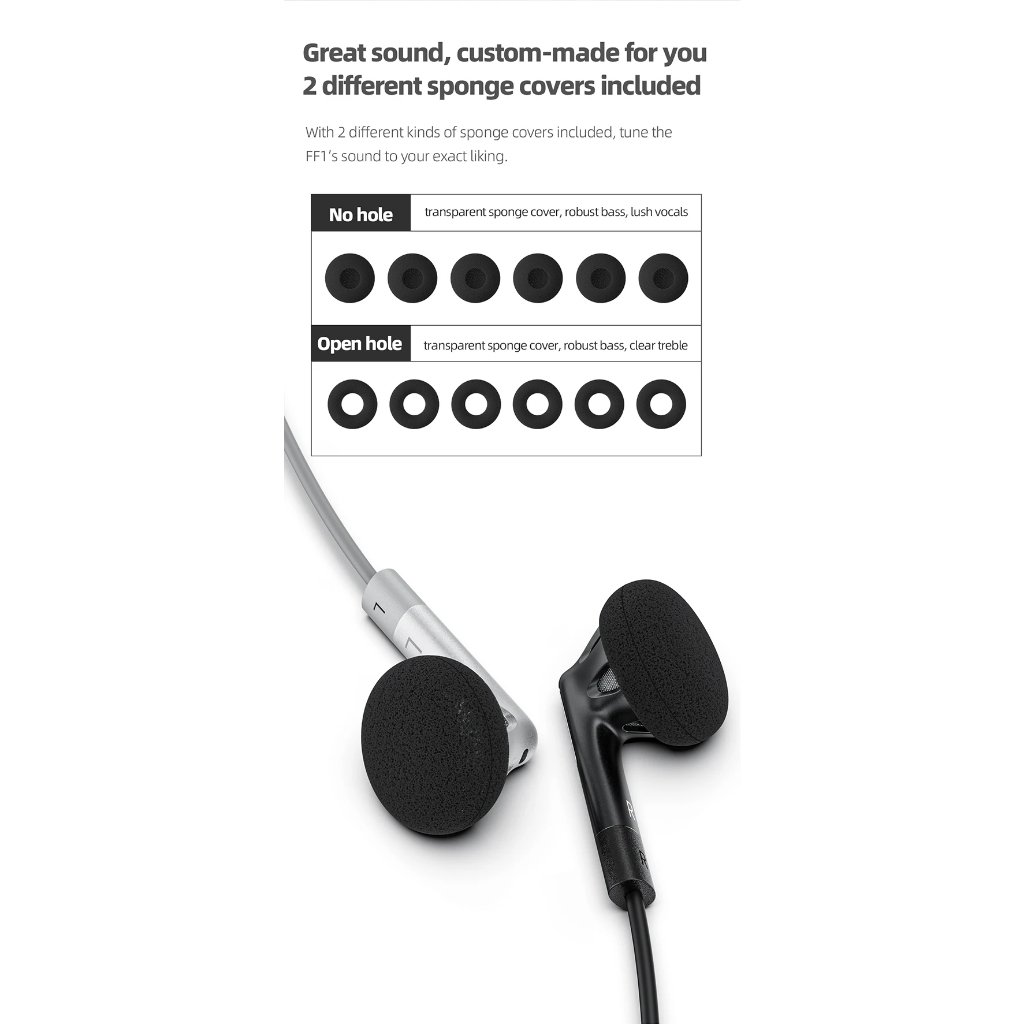 [NC] Tai Nghe EarBud FiiO FF1 | ACOUSTIC,CLASSICAL,VOCAL,POP | Có Mic