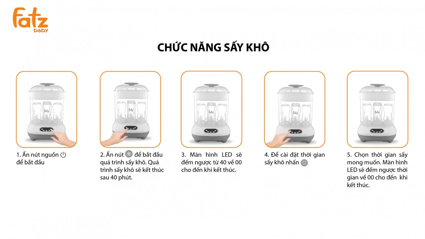 [HCM]MÁY TIỆT TRÙNG SẤY KHÔ ĐIỆN TỬ FB4909SL
