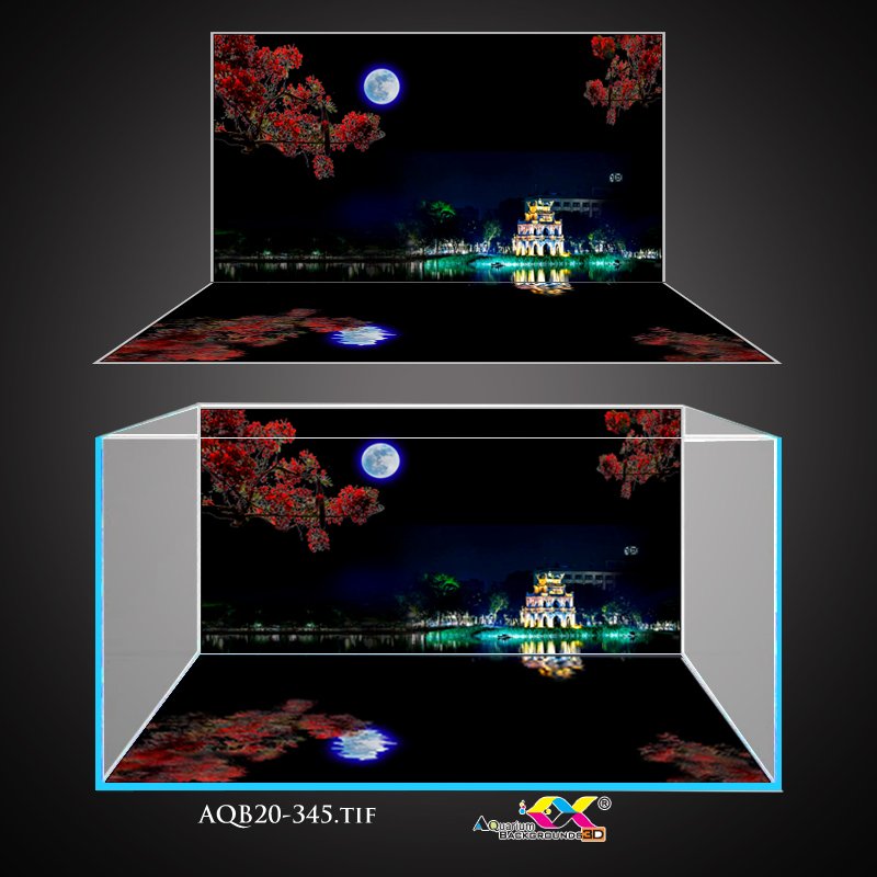 Tranh 3d Koifish, tranh bộ lưng-đáy, đặc biệt ấn tượng, Aqb20-345, có thể làm theo kích thước yêu cầu