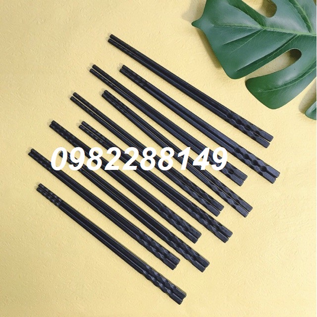 BỘ 10 ĐÔI ĐŨA NHỰA ĐEN LOẠI 1.