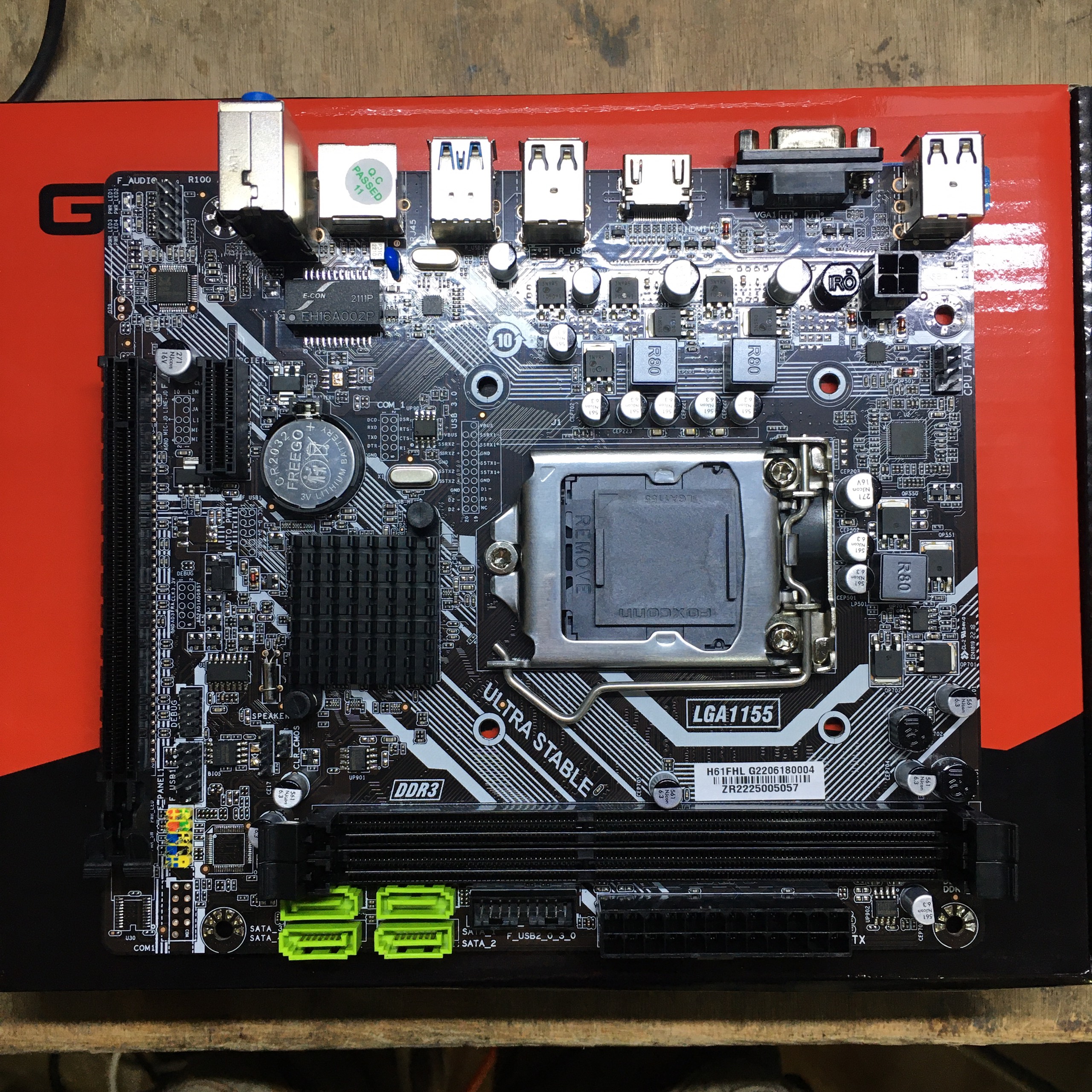 Bo mạch chủ - Mainboard Glowy H61 bảo hành 24 tháng