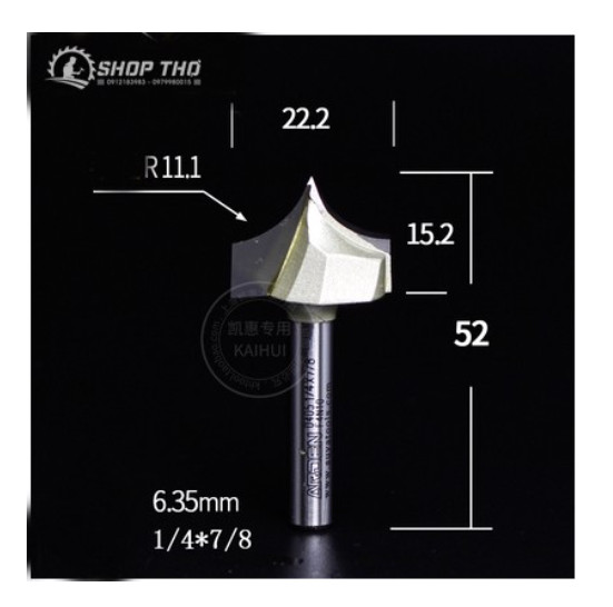 Mũi phay Arden 0405  đánh chỉ góc nhọn