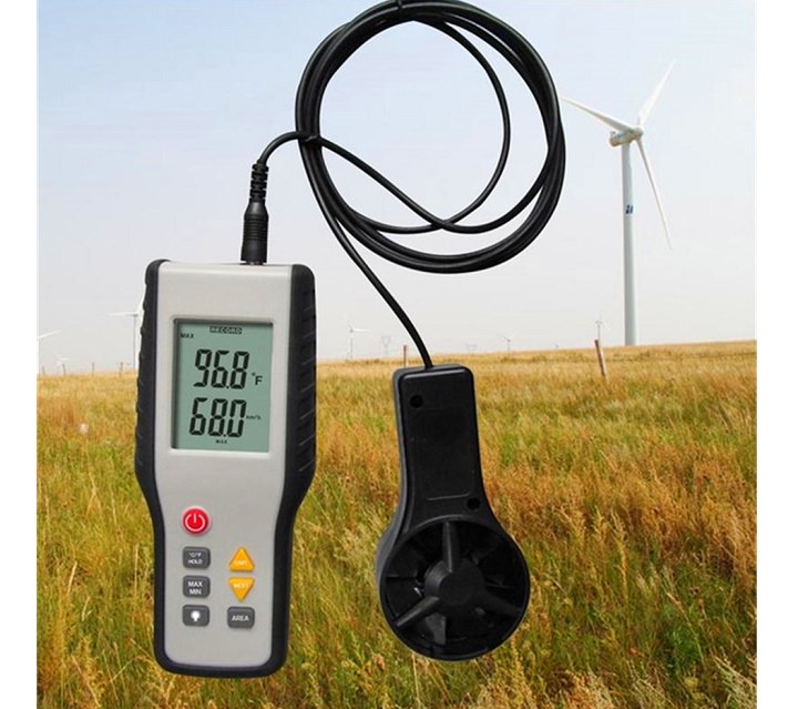 Máy đo tốc độ lưu lượng gió CFM / CMM  THB HT-9819 (Trắng phối đen)