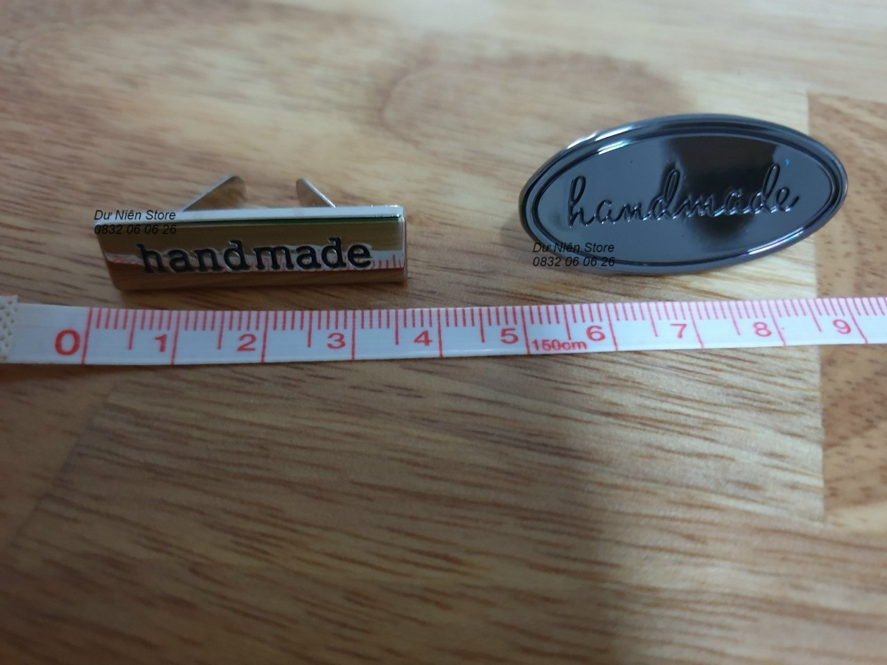 Mác Handmade Kim Loại Chữ Nhật & Oval