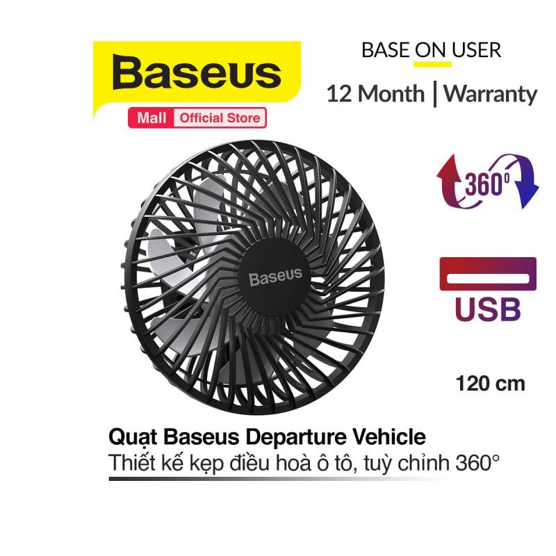 Quạt mini Baseus ( inAuto ) Departure Vehicle Fan 5V, 3 mức tốc độ, Gắn lưng ghế hoặc khe gió tiện dụng cho xe ô tô