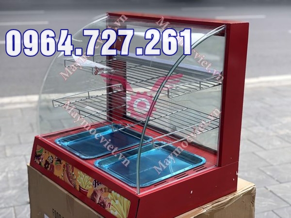 Tủ hâm nóng thức ăn 3 hàng 2 khay VM TB32 mặt kính bền đẹp