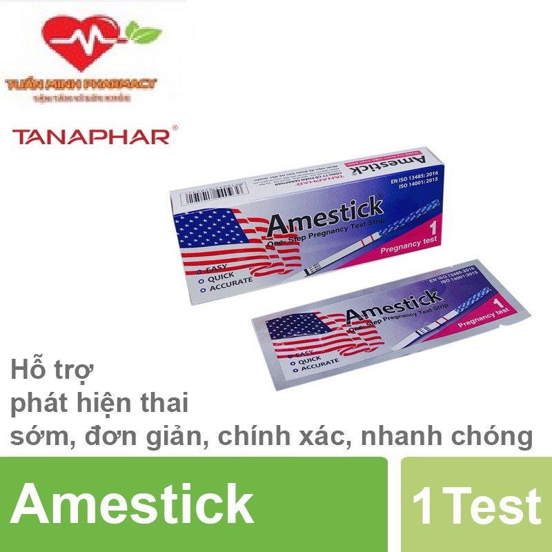 Que thử thai Amestick - Test thử thai nhanh và chính xác (Hộp 1 Que)