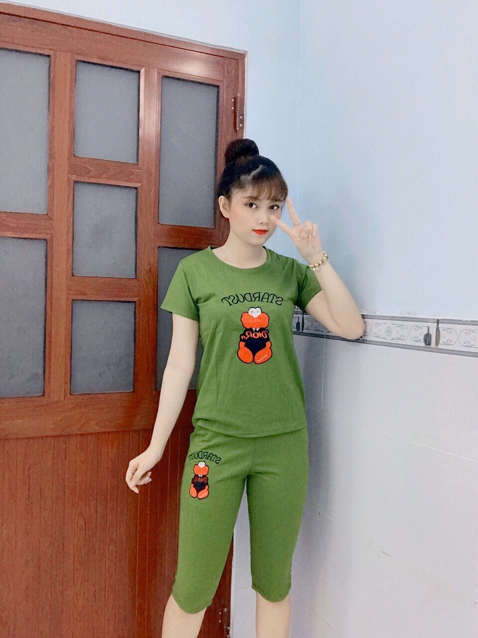 Set quần áo nữ lửng thun cotton co giãn 4 chiều vvbt cực hot t&l