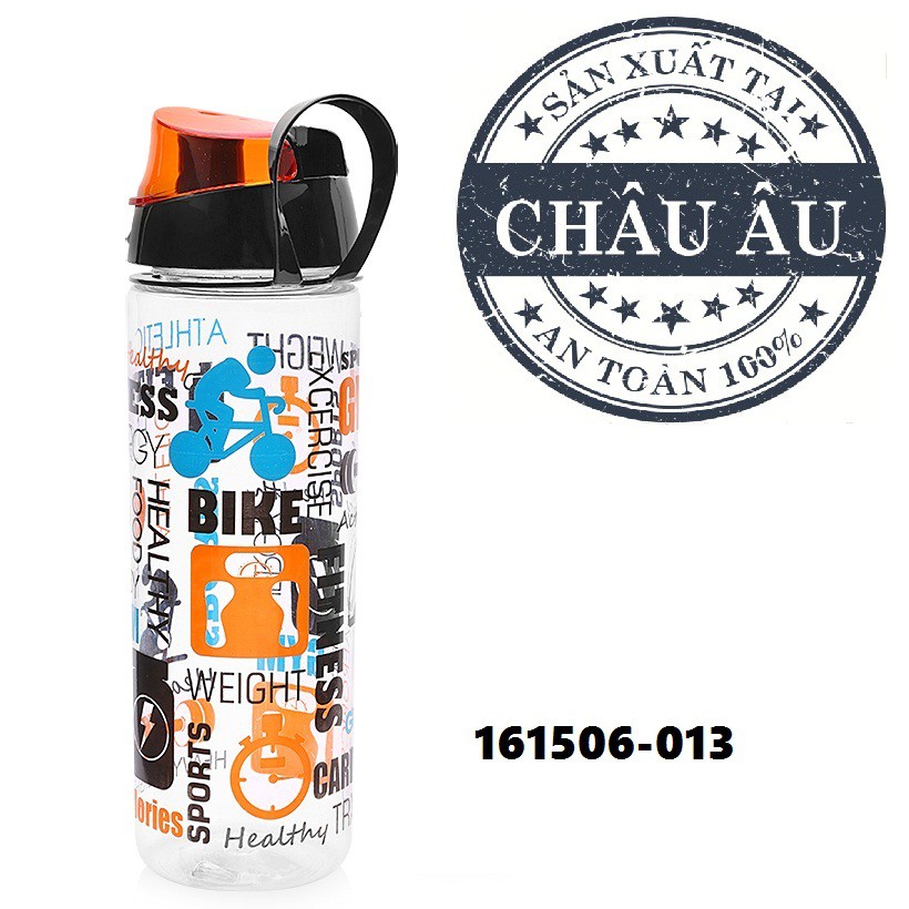 Bình nhựa thể thao có nắp Herevin 750ml (Họa tiết)